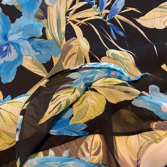 Windridge Cheryl Nash French Floral Sheer Bottom Ruffles Shirt - Picture 5 of 11